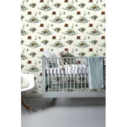 ESTAhome Behang - Cowboys - Mintgroen En Oranje - 53 Cm X 10,05 M -Woninginrichting Winkel 1247504329 0102