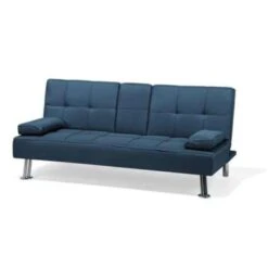 Beliani Driezitsbank - ROXEN Blauw Polyester -Woninginrichting Winkel 125e7cb0bc6f44de882a845df3d70f85