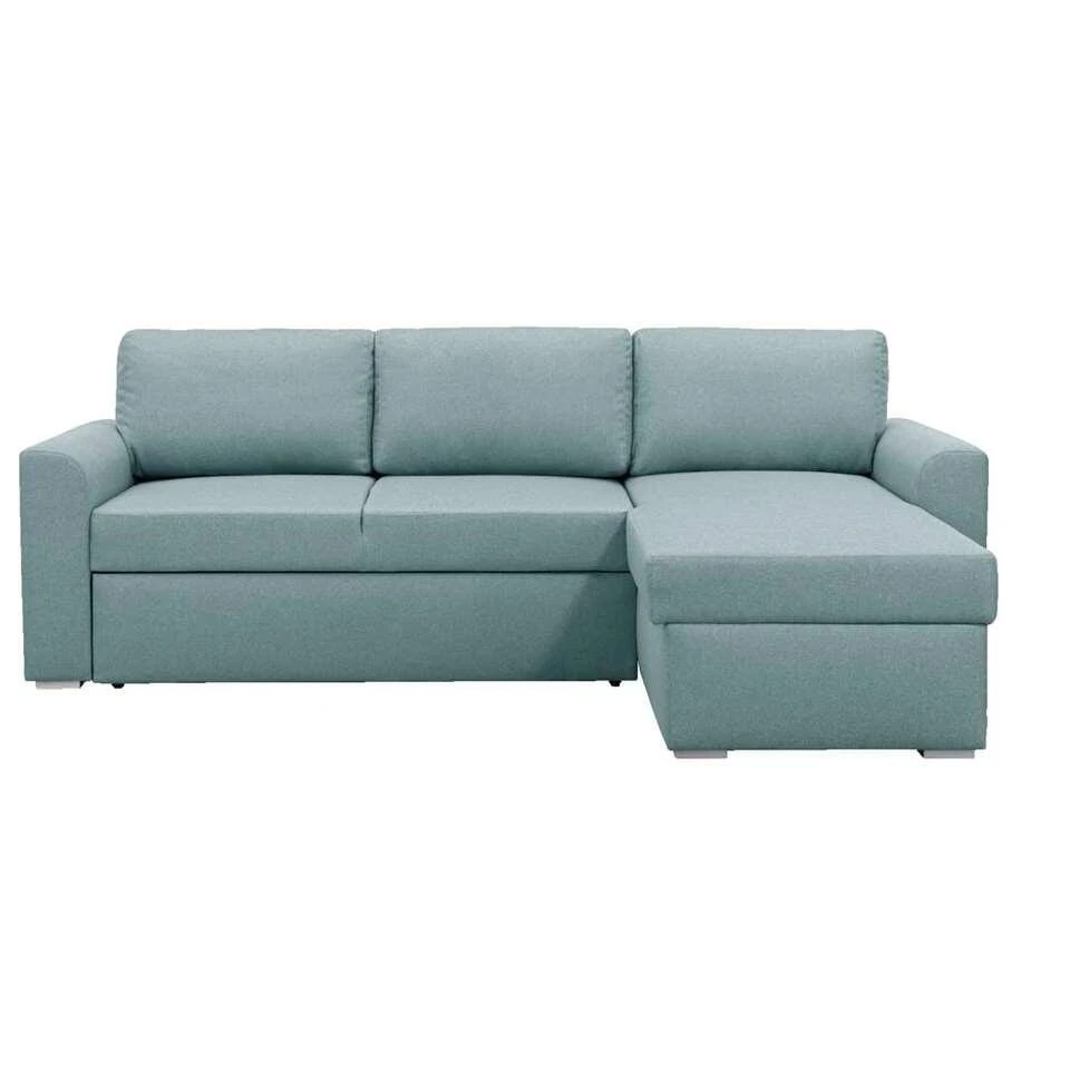 Slaapbank Bern Met Opbergruimte - Grijs/groen - 85x226x165 Cm 1 Slaapbank Bern Met Opbergruimte - Grijs/groen - 85x226x165 Cm