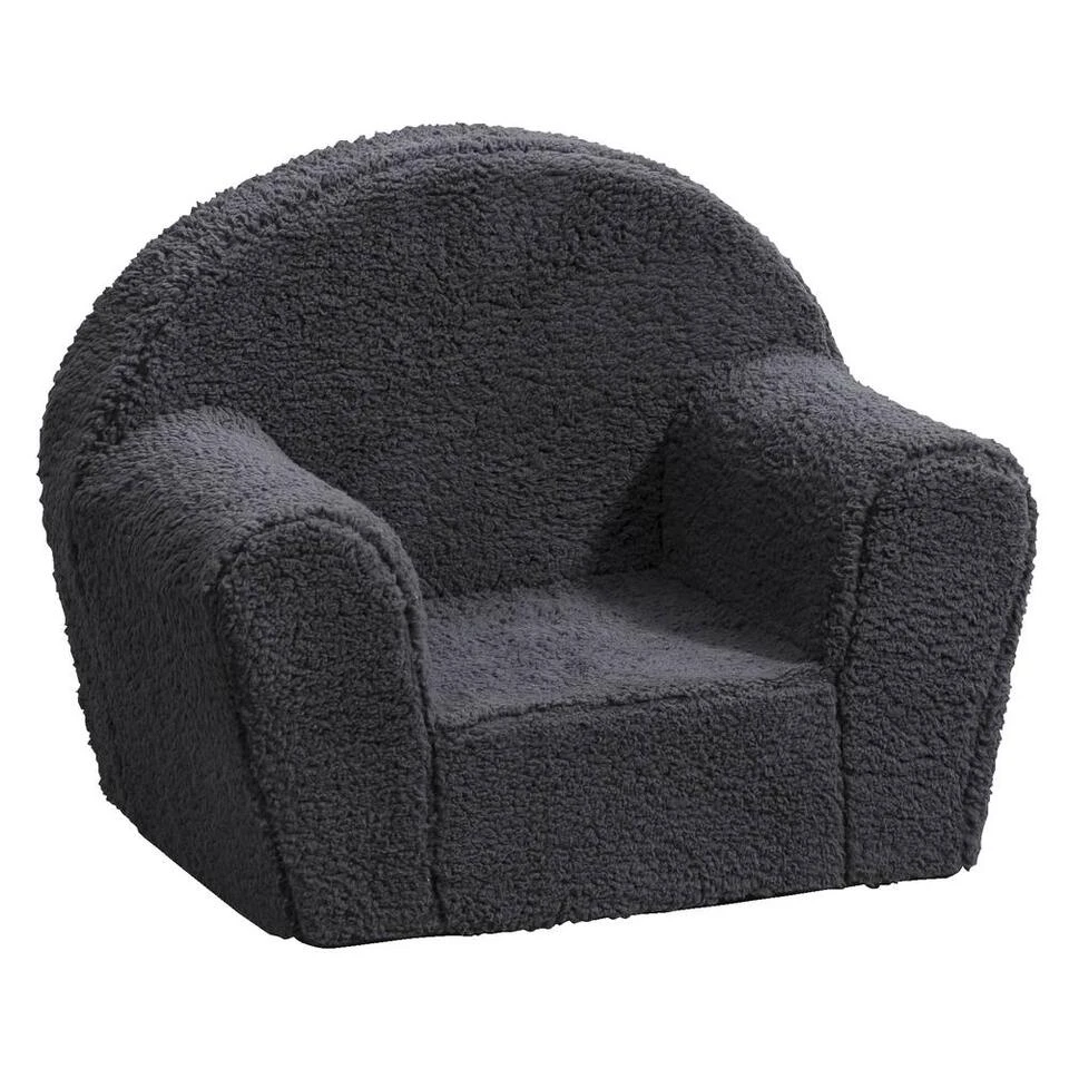 Kinderfauteuil Louise - Stof - Antraciet 2 Kinderfauteuil Louise - Stof - Antraciet - Afbeelding 2