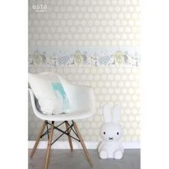 ESTAhome Behangrand - Circus - Lichtblauw, Beige - 26,5 Cm X 5 M -Woninginrichting Winkel 1337827851 0102