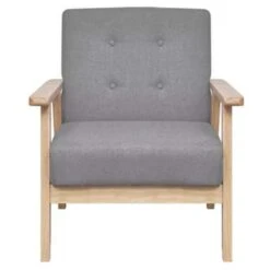 VidaXL Fauteuil Stof Lichtgrijs 6 VidaXL Fauteuil Stof Lichtgrijs -Woninginrichting Winkel 1367086329 0102