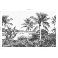 Origin Fotobehang - Landschap Met Palmen - Zwart Wit - 4.185 X 2.79 M 7 Origin Fotobehang - Landschap Met Palmen - Zwart Wit - 4.185 X 2.79 M -Woninginrichting Winkel 1395985896 0103