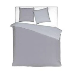 Mistral Home Dekbedovertrek 100% Gewassen Katoen Grijs 260x240 Cm