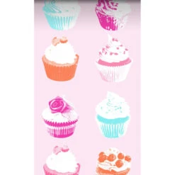 ESTAhome Behang XXL - Cupcakes - Roze - 46,5 Cm X 8,37 M