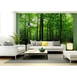 Sanders & Sanders Fotowand - Waterval - Groen En Bruin - 360 X 254 Cm -Woninginrichting Winkel 1577120626 0102