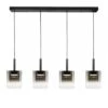 Highlight Hanglamp Salerno - 4 Lichts - Recht - 110 Cm - Zwart