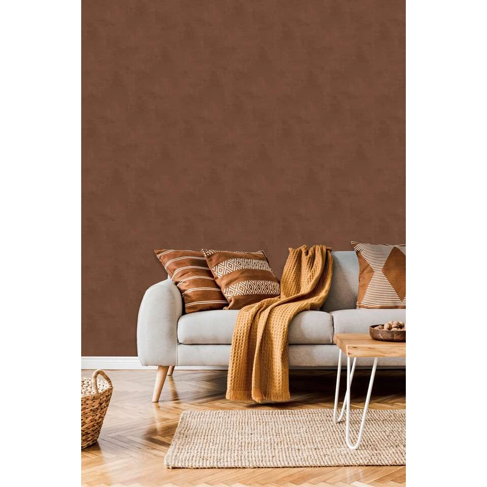 Dutch Wallcoverings - Kalk II Uni Rood - 0,53x10,05m 3 Dutch Wallcoverings - Kalk II Uni Rood - 0,53x10,05m - Afbeelding 3