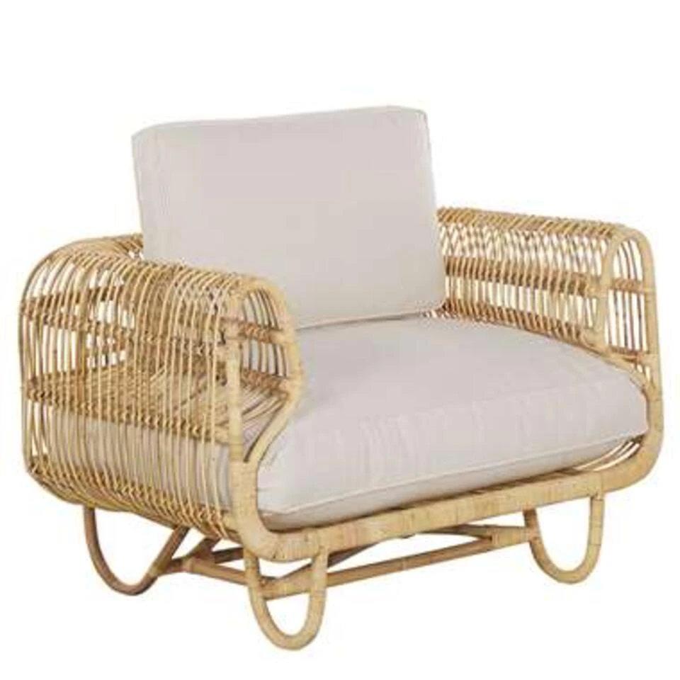 Beliani Fauteuil DOLCEDO - Beige Rotan 1 Beliani Fauteuil DOLCEDO - Beige Rotan