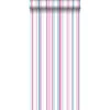 ESTAhome Behang - Strepen - Roze En Turquoise - 53 Cm X 10,05 M