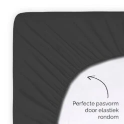 Byrklund - Hoeslaken Jersey - 180x220 Cm - Antraciet -Woninginrichting Winkel 1701528423 0103