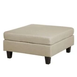 Beliani Ottomaan FEVIK - Beige Polyester