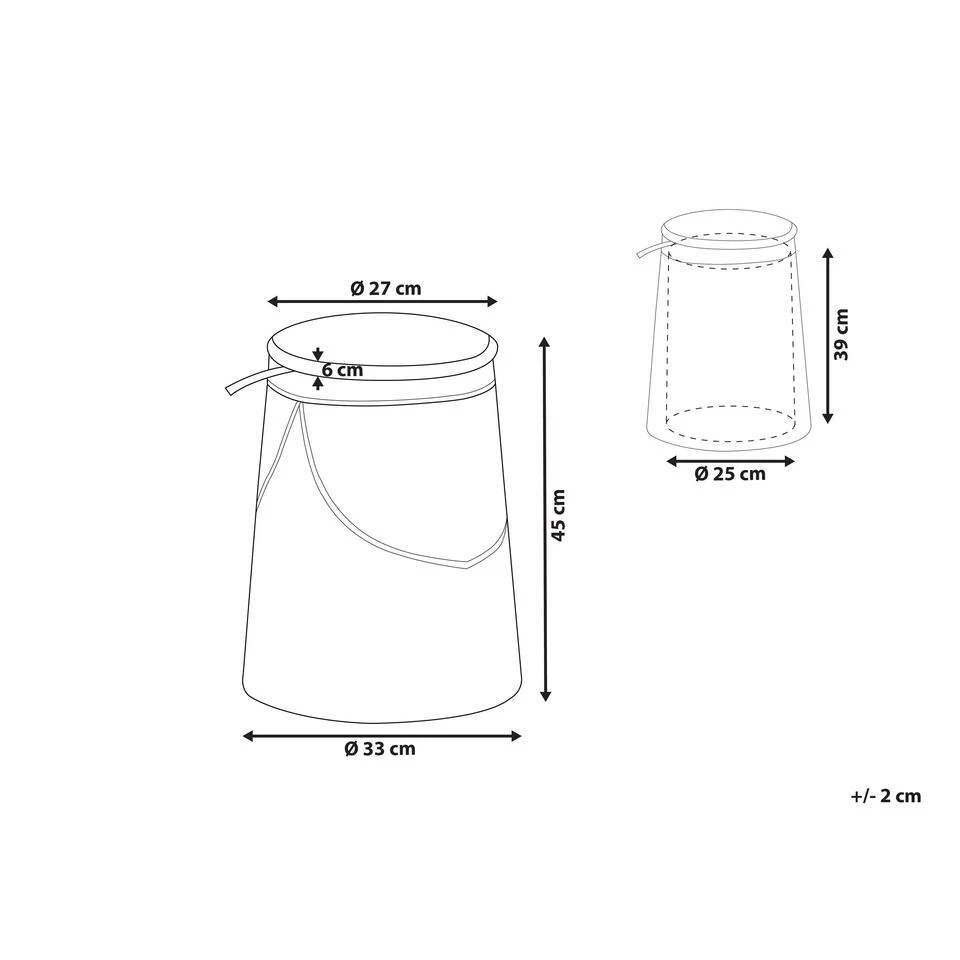 Beliani Poef APACHE - Beige Kunstlinnen 3 Beliani Poef APACHE - Beige Kunstlinnen - Afbeelding 3