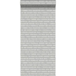 ESTAhome Behang - Sportteksten - Taupe - 53 Cm X 10.05 M