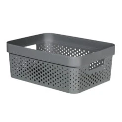 Curver Infinity Recycled Opbergbox - 11L - 3 Stuks - Grijs -Woninginrichting Winkel 1775442214 0102