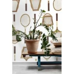 ESTAhome Behang XXL - Vintage Tennisrackets - 46.5 Cm X 8.37 M -Woninginrichting Winkel 1786244165 0102