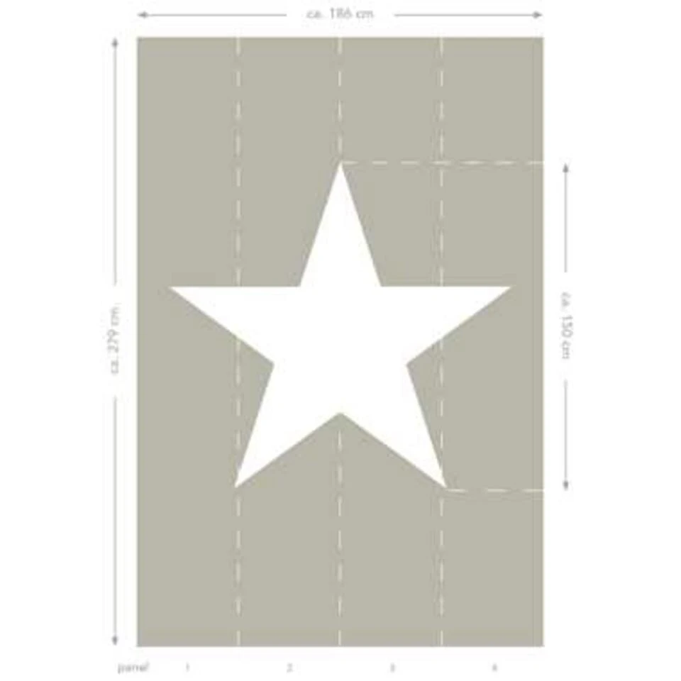 ESTAhome Fotobehang - Ster - Taupe - 186 Cm X 2,79 M 4 ESTAhome Fotobehang - Ster - Taupe - 186 Cm X 2,79 M - Afbeelding 4