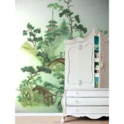 ESTAhome Fotobehang - Chinoiserie - Groen En Bruin - 232,5 Cm X 2,79 M -Woninginrichting Winkel 1795857310 0103