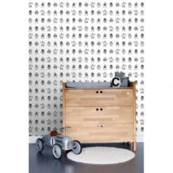 ESTAhome Behang - Speelgoed Robots - Zwart En Wit - 53 Cm X 10.05 M -Woninginrichting Winkel 1801974783 0103