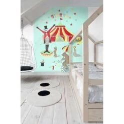 ESTAhome Fotobehang - Circus Figuren - Turquoise - 186 Cm X 2,79 M -Woninginrichting Winkel 1964663581 0102