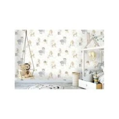 Dutch Wallcoverings - Make Believe Jungle Friends Beige - 0,53x10,05m -Woninginrichting Winkel 1968074323 0102