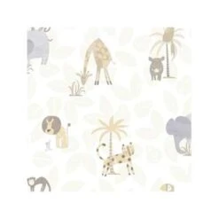 Dutch Wallcoverings - Make Believe Jungle Friends Beige - 0,53x10,05m