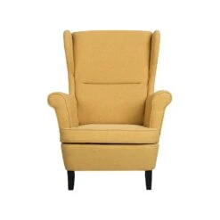 Beliani Oorfauteuil ABSON - Geel Polyester -Woninginrichting Winkel 1f623f44f88e4f4ba772e4f2c7256029