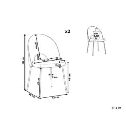 Beliani Eetkamerstoel COVELO - Oranje Fluweel -Woninginrichting Winkel 2a163585a94848899b5993321783b680