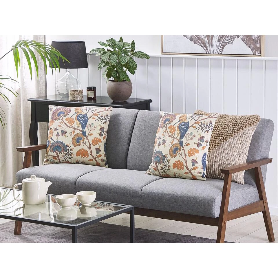 Beliani Sierkussen SPIRAEA - Multicolor Polyester, Katoen 2 Beliani Sierkussen SPIRAEA - Multicolor Polyester, Katoen - Afbeelding 2