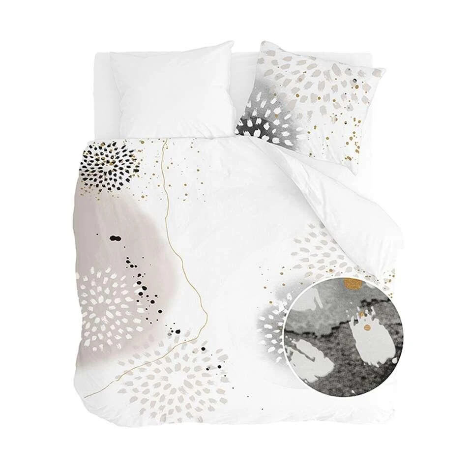 Walra Dekbedovertrek Golden Canvas - Wit - 200x200/220 Cm 2 Walra Dekbedovertrek Golden Canvas - Wit - 200x200/220 Cm - Afbeelding 2