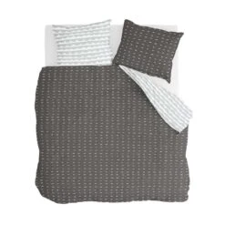 Walra Dekbedovertrek More Dashes - Antraciet - 200x200/220 Cm -Woninginrichting Winkel 31105585 0001