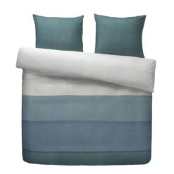 Dekbedovertrek Hedda Strepen - Blauw - 200x220 Cm