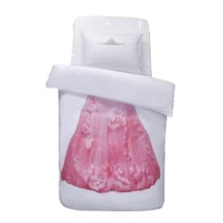 Comfort Dekbedovertrek Belle Prinses - Wit/roze - 140x200 Cm -Woninginrichting Winkel 31106081 0100