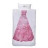 Comfort Dekbedovertrek Belle Prinses - Wit/roze - 140x200 Cm