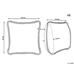 Beliani Sierkussen MITELLA - Blauw Fluweel -Woninginrichting Winkel 31b66405dae240d29125044f433f50d5