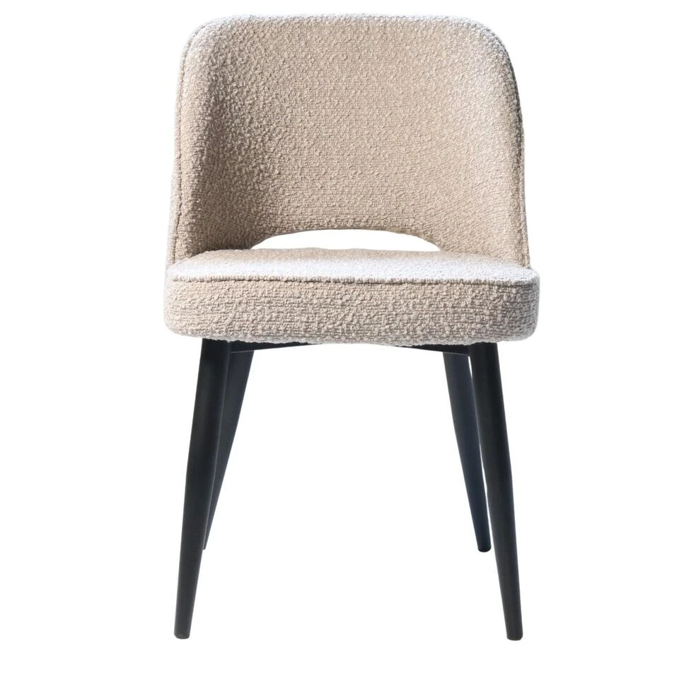 Giga Meubel Eetkamerstoel Bouclé - Stone - Stoel Aimee 2 Giga Meubel Eetkamerstoel Bouclé - Stone - Stoel Aimee - Afbeelding 2