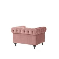 Beliani Fauteuil CHESTERFIELD - Roze Fluweel -Woninginrichting Winkel 35c6cb1dcf8940e8b2cebffda5f80d4e