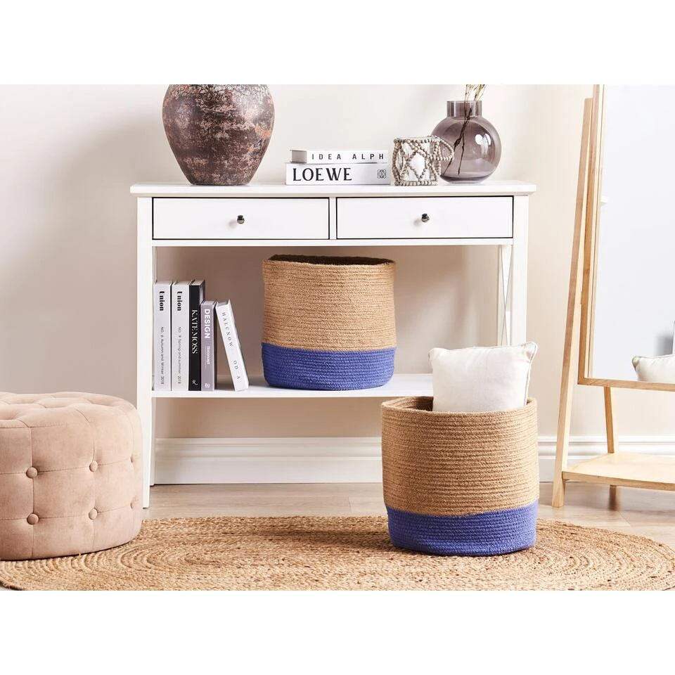 Beliani Mand BULANIK - Beige Jute 2 Beliani Mand BULANIK - Beige Jute - Afbeelding 2