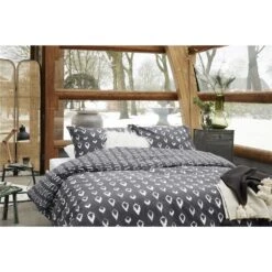 Walra - Dekbedovertrek Remade Turned Cones - 240x220 Cm - Off Black -Woninginrichting Winkel 43ad72fe11ee429bba1e8fdd60f77977