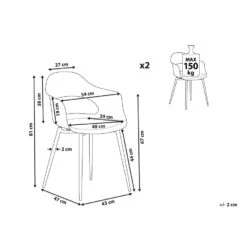 Beliani Eetkamerstoel UTICA - Roze Synthetisch Materiaal -Woninginrichting Winkel 460e5c3721c24514b9a3b97c7d40a5c1