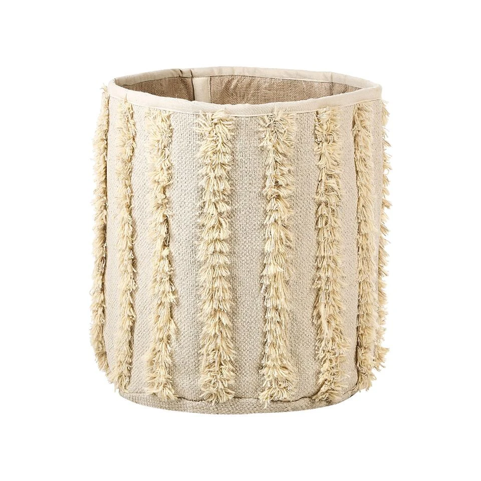 Beliani Mand KAKKI - Beige Katoen 4 Beliani Mand KAKKI - Beige Katoen - Afbeelding 4