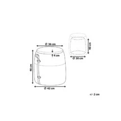 Beliani Poef RUBY - Geel Corduroy -Woninginrichting Winkel 56da872b63e640e88c37fb9a436698eb