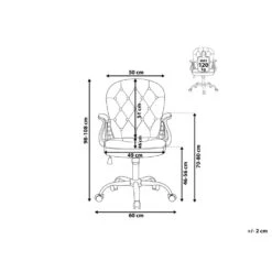 Beliani Bureaustoel PRINCESS - Zwart Kunstleer 6 Beliani Bureaustoel PRINCESS - Zwart Kunstleer -Woninginrichting Winkel 5c49403c36da41e19623af1d7b2017da