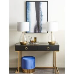 Beliani Poef SOPHIA - Blauw Fluweel -Woninginrichting Winkel 6185ff90976641f084c1631cbe86a3f1