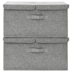 VidaXL Opbergboxen 2 St 50x30x25 Cm Stof Grijs -Woninginrichting Winkel 6662412d7d5448f0ac945a0caa7a3986