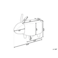 Beliani Dierenhocker BUNNY - Wit Polyester, Katoen -Woninginrichting Winkel 6cb1653bc5444d778fbfb3cd588eeb48