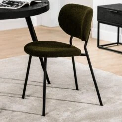 Rutger Eetkamerstoel Teddy - Stof - Groen -Woninginrichting Winkel 6f6bf04676f24fe2a69010f3e07e9a3c