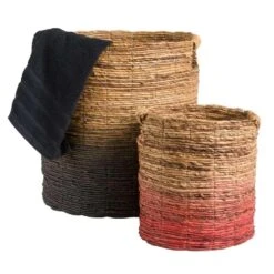 Mand Falco - Naturel/zwart - 45xØ40 Cm -Woninginrichting Winkel 70503543 3300