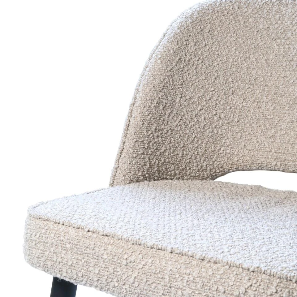 Giga Meubel Eetkamerstoel Bouclé - Stone - Stoel Aimee 4 Giga Meubel Eetkamerstoel Bouclé - Stone - Stoel Aimee - Afbeelding 4