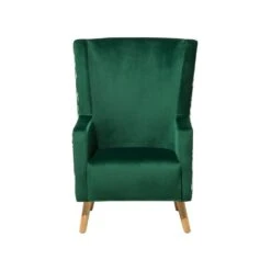 Beliani Oorfauteuil ONEIDA - Groen Fluweel -Woninginrichting Winkel 740abbb2633a40859a93a1fb91b17b53